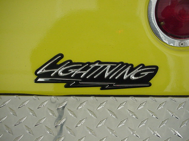 Lightning badge from a Ford lightning, seemed appropriate