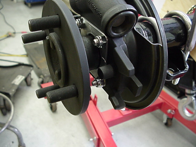 View of fabricated rear axle seal plate