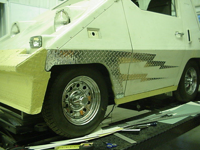 Close up of lightning trim