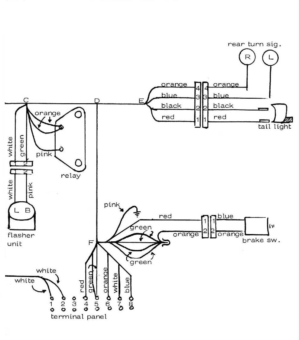[Image: Right-hand side of 2 page wiring diagram]
